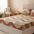 DaDa Bedding Cranberry Sage Floral Fitted Sheet Set by DaDalogy Bedding Collection