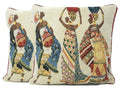 DaDa Bedding Dancing Women African Dreams Tapestry Throw Pillow Covers 16" x 16" by DaDalogy Bedding Collection