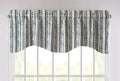 DaDa Bedding Denim Blue Elegance Striped Floral Window Curtain Valance - 18" x 52" (JHW-660) by DaDalogy Bedding Collection