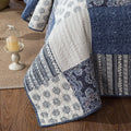 DaDa Bedding Denim Blue Patchwork Cotton Quilt Set by DaDalogy Bedding Collection