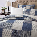 DaDa Bedding Denim Blue Patchwork Cotton Quilt Set by DaDalogy Bedding Collection