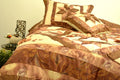 DaDa Bedding Diamond of Night Brown Beige Floral Stars Ruffles Comforter Set (BM915L) by DaDalogy Bedding Collection
