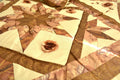 DaDa Bedding Diamond of Night Brown Beige Floral Stars Ruffles Comforter Set (BM915L) by DaDalogy Bedding Collection