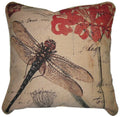 DaDa Bedding Dragonfly Dreams Elegant Insect Bug Throw Pillow Cushion Cover - 1-Piece - 18" by DaDalogy Bedding Collection