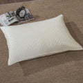 DaDa Bedding Dreamy Soft Velvet Ivory White Velour Quilted King Pillow Sham, 20” x 36” (JHW861) by DaDalogy Bedding Collection