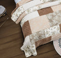 DaDa Bedding Dusty Rose Taupe Beige Brown Floral Cottage Patchwork Quilted Bedspread Set (JHW-866) by DaDalogy Bedding Collection