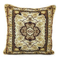 DaDa Bedding Elegant Golden Persian Style Rug Floral Tapestry Throw Pillow Covers 16" x 16" by DaDalogy Bedding Collection