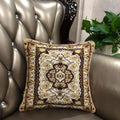 DaDa Bedding Elegant Golden Persian Style Rug Floral Tapestry Throw Pillow Covers 16" x 16" by DaDalogy Bedding Collection
