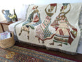 DaDa Bedding Elegant Tapestry Throw Blanket, Dancing Women African Dreams - 50” x 60” (7173) by DaDalogy Bedding Collection