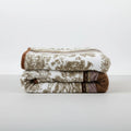DaDa Bedding Elegant Twilight Lavender Brown Floral Flannel Mink Fleece Throw Blanket (XY9879) by DaDalogy Bedding Collection