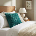 DaDa Bedding Emerald Green Blue Faux Fur Pillow Cover by DaDalogy Bedding Collection