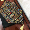DaDa Bedding Ethnic Ornaments Geometric Black Elegant Woven Tapestry Dining Table Runner (18118) by DaDalogy Bedding Collection