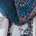 DaDa Bedding Farmhouse Bohemian Native Rustic Navy Blue Geometric Diamond Shapes Bedspread Set (KSX-001) by DaDalogy Bedding Collection