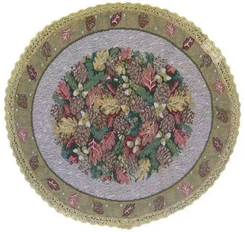 DaDa Bedding Festive Christmas Fiesta Floral Round Tapestry Table Cloth by DaDalogy Bedding Collection