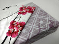 DaDa Bedding Floral Cherry Blossoms Red Purple Fitted Sheet & Pillow Cases Set (FTS8318) by DaDalogy Bedding Collection