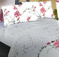 DaDa Bedding Floral Cherry Blossoms Red Purple Fitted Sheet & Pillow Cases Set (FTS8318) by DaDalogy Bedding Collection