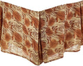 DaDa Bedding Floral Gold & Bronze Brown Dust Ruffle Pleated Bed Skirt - 14" Drop (BS-BM6169L-1) by DaDalogy Bedding Collection