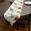 DaDa Bedding Floral Roses Tropical Paradise Birds Woven Tapestry Dining Table Runner (18116) by DaDalogy Bedding Collection