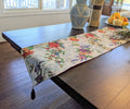 DaDa Bedding Floral Roses Tropical Paradise Birds Woven Tapestry Dining Table Runner (18116) by DaDalogy Bedding Collection