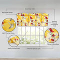 DaDa Bedding Floral Sunshine Yellow Hummingbirds Window Curtain Valance - 18" x 52" (JHW-925) by DaDalogy Bedding Collection