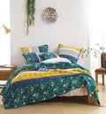 DaDa Bedding Gardenia Green Floral Patchwork Quilt Set by DaDalogy Bedding Collection