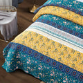DaDa Bedding Gardenia Green Floral Patchwork Quilt Set by DaDalogy Bedding Collection
