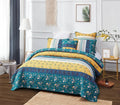 DaDa Bedding Gardenia Green Floral Patchwork Quilt Set by DaDalogy Bedding Collection