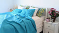 DaDa Bedding Gentle Wave Turquoise Teal Blue Lagoon Lightweight Quilted Bedspread Set (LH3000) by DaDalogy Bedding Collection