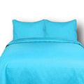 DaDa Bedding Gentle Wave Turquoise Teal Blue Lagoon Lightweight Quilted Bedspread Set (LH3000) by DaDalogy Bedding Collection