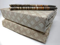 DaDa Bedding Geometric Striped Tan Brown Multi-Color Fitted + Flat Sheet & Pillow Cases Set (FSFS8279) by DaDalogy Bedding Collection