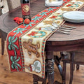 DaDa Bedding Gingerbread Snowman Holiday Woven Tapestry Dining Table Runner (12917) by DaDalogy Bedding Collection