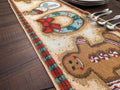 DaDa Bedding Gingerbread Snowman Holiday Woven Tapestry Dining Table Runner (12917) by DaDalogy Bedding Collection