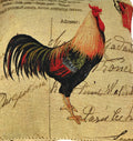 DaDa Bedding Glamorous Country Rooster Elegant Throw Pillow Cushion Cover - 18" - 1-Piece by DaDalogy Bedding Collection
