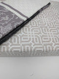 DaDa Bedding Grey Floral Paisley Fitted & Flat Sheet w/ Pillow Cases Set (FSFS8222) by DaDalogy Bedding Collection