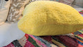 DaDa Bedding Hand-Made Tuscan Sun Yellow Sherpa Backside Quilted Throw Pillow - 18" x 18" by DaDalogy Bedding Collection