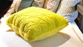 DaDa Bedding Hand-Made Tuscan Sun Yellow Sherpa Backside Quilted Throw Pillow - 18" x 18" by DaDalogy Bedding Collection