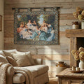 DaDa Bedding 'Her Ladies in Waiting' Spanish Party Classical French Rococo Woven Tapestry Wall Hanging - 36" x 50" by DaDalogy Bedding Collection