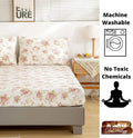 DaDa Bedding Hint of Mint Floral Cotton Fitted Sheet Set by DaDalogy Bedding Collection