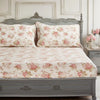 DaDa Bedding Hint of Mint Floral Cotton Fitted Sheet Set