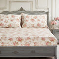 DaDa Bedding Hint of Mint Floral Cotton Fitted Sheet Set by DaDalogy Bedding Collection
