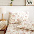 DaDa Bedding Hint of Mint Floral Cotton Fitted Sheet Set by DaDalogy Bedding Collection