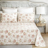 DaDa Bedding Hint of Mint Floral Cotton Flat Sheet Set