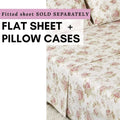 DaDa Bedding Hint of Mint Floral Cotton Flat Sheet Set by DaDalogy Bedding Collection