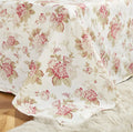 DaDa Bedding Hint of Mint Floral Cotton Flat Sheet Set by DaDalogy Bedding Collection