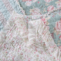DaDa Bedding Hint of Mint Pastel Cotton Patchwork Quilt Set by DaDalogy Bedding Collection