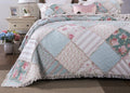 DaDa Bedding Hint of Mint Pastel Cotton Patchwork Quilt Set by DaDalogy Bedding Collection