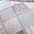 DaDa Bedding Hint of Mint Pastel Cotton Patchwork Quilt Set by DaDalogy Bedding Collection