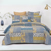 DaDa Bedding Honey Cove Floral Paisley Patchwork Quilt Set