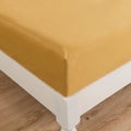 DaDa Bedding Honey Yellow Cotton Fitted Sheet Set by DaDalogy Bedding Collection