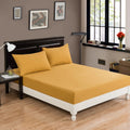 DaDa Bedding Honey Yellow Cotton Fitted Sheet Set by DaDalogy Bedding Collection